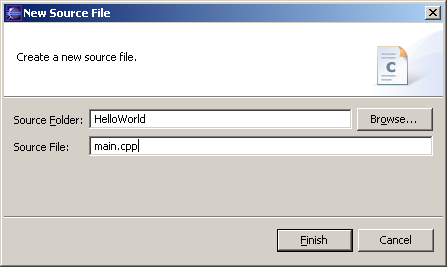 Create a new Source File