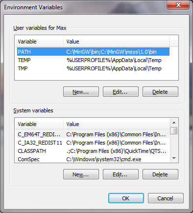 Setting the Environment variables